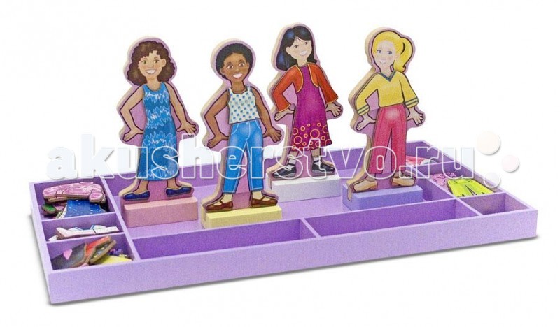 Деревянные игрушки Melissa & Doug Магнитные игры Лучшие подруги навсегда