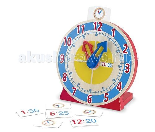 Деревянные игрушки Melissa & Doug Первые навыки Часы с карточками-заданиями 2014
