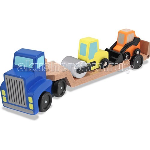 

Деревянная игрушка Melissa & Doug Машинка-погрузчик (дорожная техника)