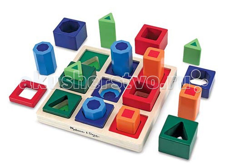 

Деревянная игрушка Melissa & Doug Набор фигур Сортировщик, Набор фигур Сортировщик