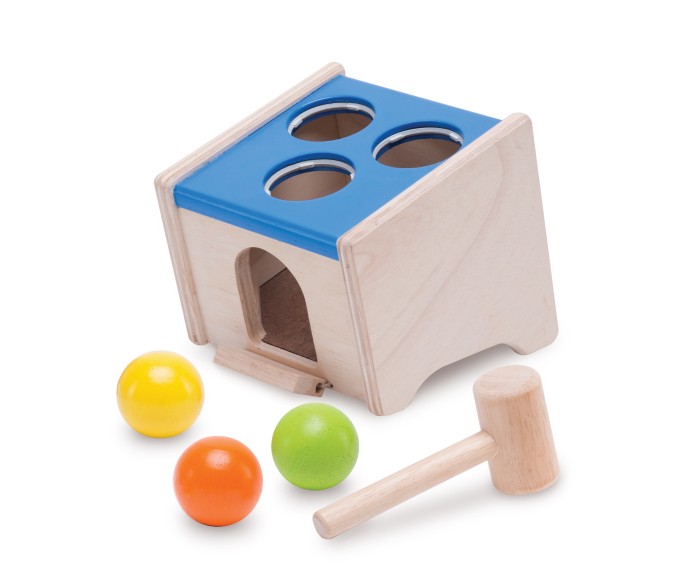 фото Деревянная игрушка wonderworld стучалка с шарами куб