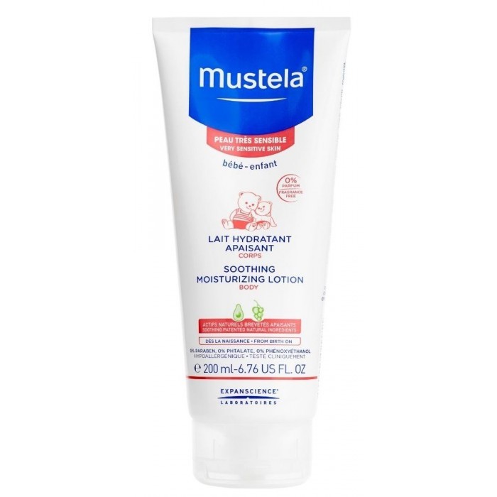 фото Mustela Bebe Молочко для тела увлажняющее успокаивающее Sensitive Skin 200 мл