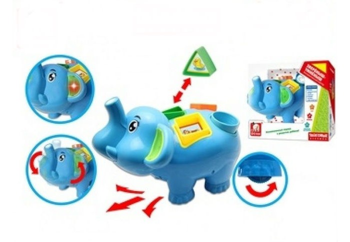 Сортеры S+S Toys интерактивный Слон 100692551 детские компьютеры s s обучающий интерактивный планшет кругосветное сафари