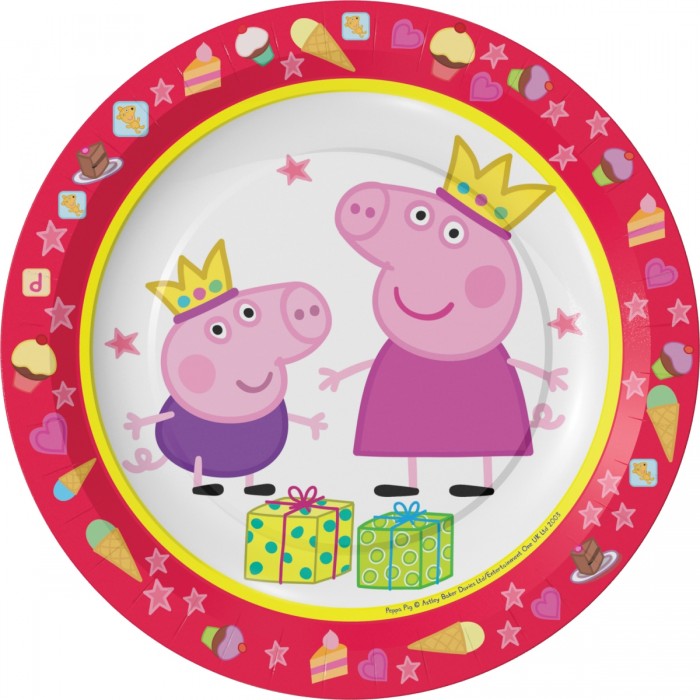 Товары для праздника Свинка Пеппа (Peppa Pig) Набор тарелок Пеппа-принцесса 6 шт.