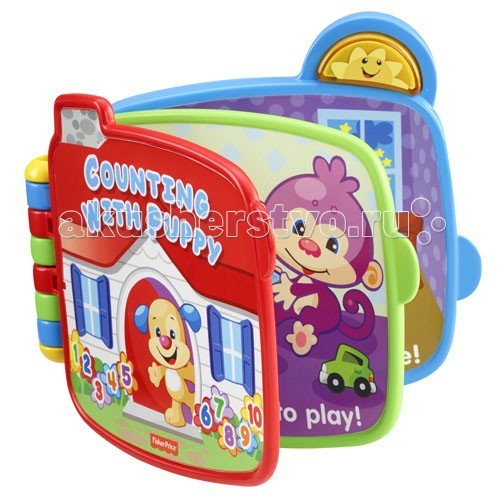 

Fisher Price Книжка Считаем с ученым щенком, Книжка Считаем с ученым щенком