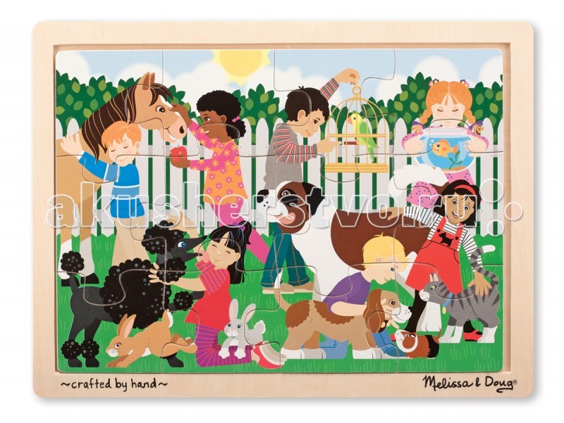 Деревянные игрушки Melissa & Doug Пазл Домашние животные 9069M домашние костюмы