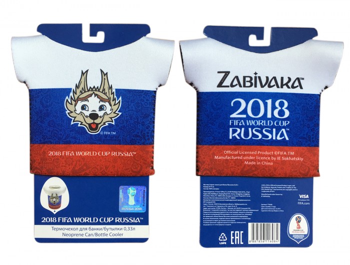 Сувениры к ЧМ по футболу 2018 FIFA World Cup Russia Термочехол-футболка для банки/бутылки 0.33 л