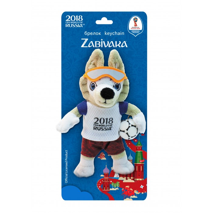 Сувениры к ЧМ по футболу 2018 FIFA World Cup Russia Мягкая игрушка-брелок Zabivaka 16 см