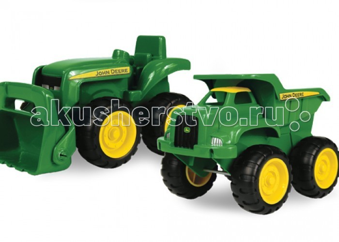 Машины Tomy Набор для песочницы Трактор и самосвал машинки tomy игровой набор трактор и животное на колесиках
