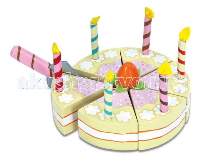 Деревянная игрушка LeToyVan Ванильный торт со свечками TV273