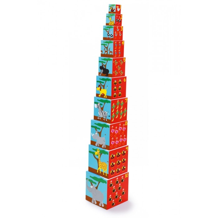фото Развивающая игрушка Scratch Кубики Stacking Tower Animals of the world
