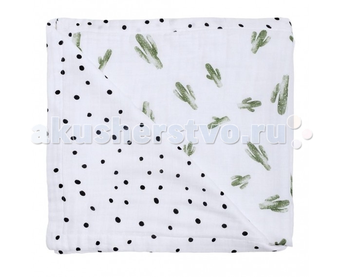 фото Одеяло Bebe au Lait Bamboo Muslin Saguaro and Dottie 122x122 см