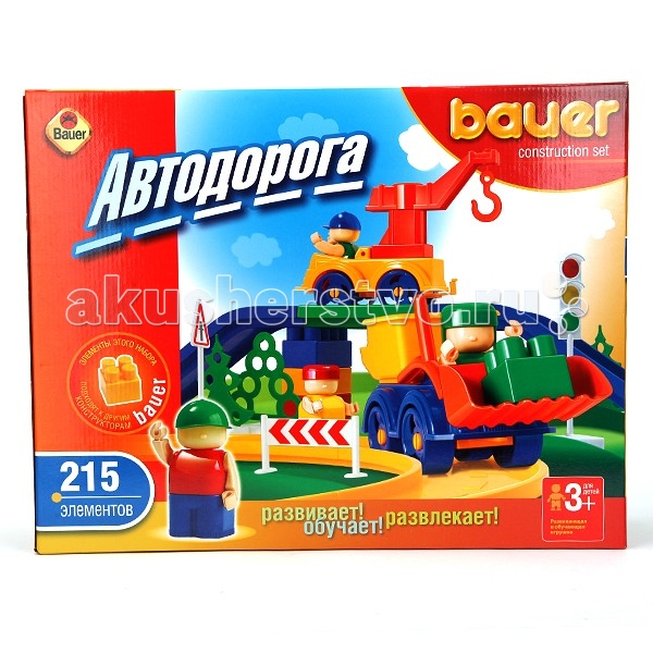 

Конструктор Bauer Автодорога 215 деталей, Автодорога 215 деталей