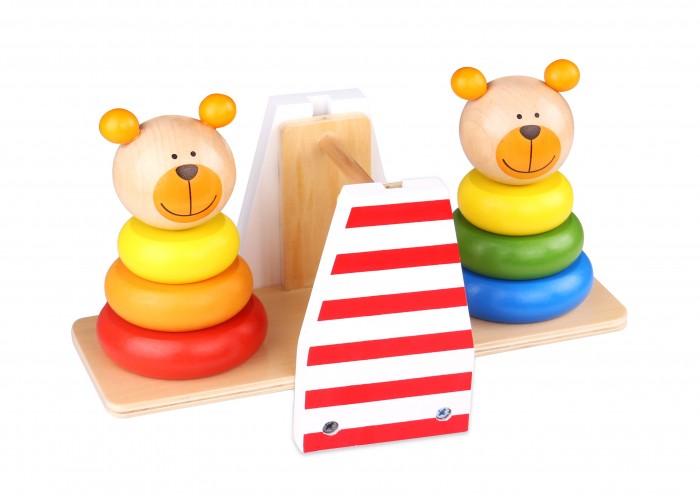 

Деревянная игрушка Tooky Toy Игра баланс Медвежата, Игра баланс Медвежата