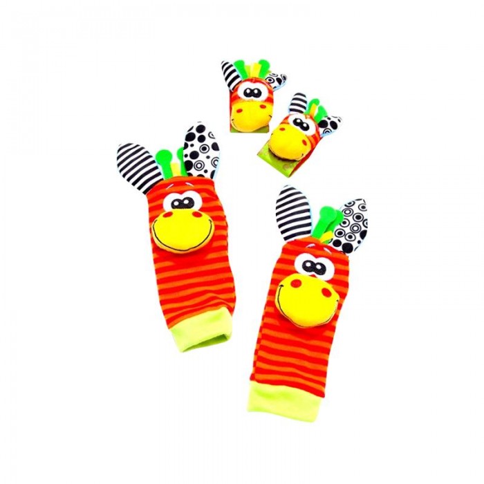 фото Погремушка bradex набор детских носочков и напульсников с погремушками забавные зверюшки