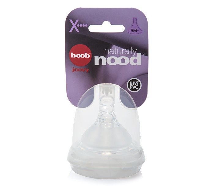 Соска Joovy Naturally Nood Nipple X-Cut 6 мес+ 2 шт.