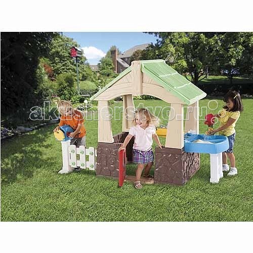 Little Tikes Игровой домик с песочницей 630170Игровой домик с песочницей 630170 Little Tikes Игровой домик с песочницей 630170Игровой домик с песочницей 630170Игровой домик с песочницей 630170. Компактный игровой домик можно расположить на открытом воздухе, тогда малыш с друзьями поиграет в теплые летние дни. В домике есть: открывающаяся дверь, раковина с краном и крышкой, почтовый ящик, разнообразные зоны для игр, кухонька, доска с инструментами, 1 молоточек, 1 отвертка, игровой телефон, водное колесо, 1 чашка для песка, 6 пластиковых гвоздей.<br>