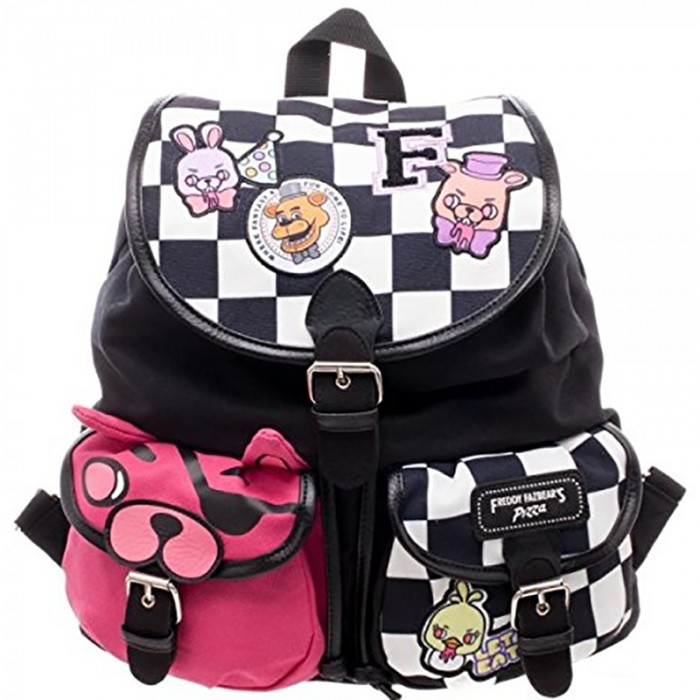 

Bioworld Рюкзак Five Nights at Freddy's Checkered Print Knapsack, Рюкзак Five Nights at Freddy's Checkered Print Knapsack