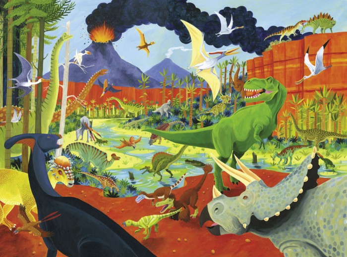 Crocodile Creek Пазл 36 Животных Динозавры (300 деталей)