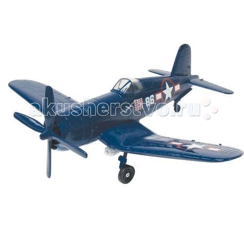 MotorMax Масштабная модель самолета F4U1D Corsair 1:48Масштабная модель самолета F4U1D Corsair 1:48 MotorMax Масштабная модель самолета F4U1D Corsair 1:48Масштабная модель самолета F4U1D Corsair 1:48MotorMax Масштабная модель самолета F4U1D Corsair 1:48 - уменьшенная копия американского самолета F4U1D Corsair придется по душе любому мальчику. F4U Корсар — палубный одноместный истребитель времён Второй мировой войны. Строился и спроектирован фирмой Чанс-Воут. Военно-морские силы США в 1938 году провели конкурс на разработку палубного истребителя, победа в котором досталась фирме Чанс-Воут. На самолете модели Корсар впервые в авиастроении использована точечная электросварка. 3 июня 1941 года ВМС подписали с фирмой контракт на поставку 580 самолётов этого типа. Модель самолета воссоздана с хорошей для своего размера детализацией. Самолет произведен из прочных и качественных материалов, поэтому может использоваться как обычная игрушка. Рекомендуется для детей от 3 лет.<br>