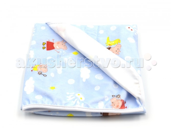 Наматрасники Multi-Diapers Наматрасник непромокаемый теплый из ультрасофта Свинка Пэппа 60х120 см