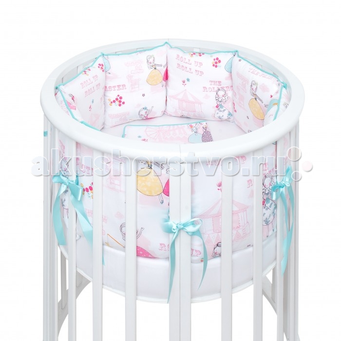 

Комплект в кроватку Fluffymoon Sweet Princess бортики-подушки (5 предметов)