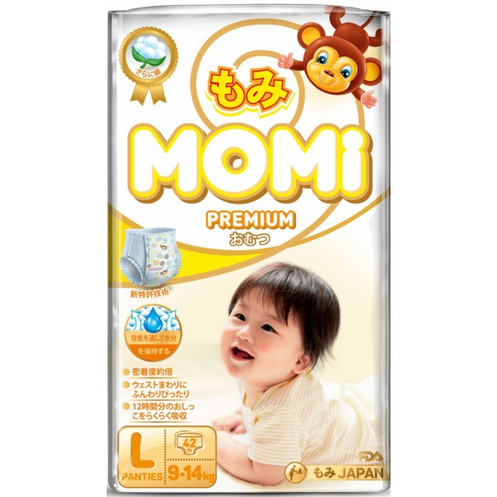 фото Momi Premium Подгузники-трусики L (9-14 кг) 42 шт.