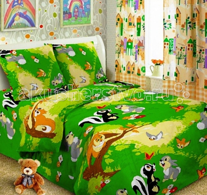 

Постельное белье Letto 1.5-спальное Лесные друзья (3 предмета), 1.5-спальное Лесные друзья (3 предмета)