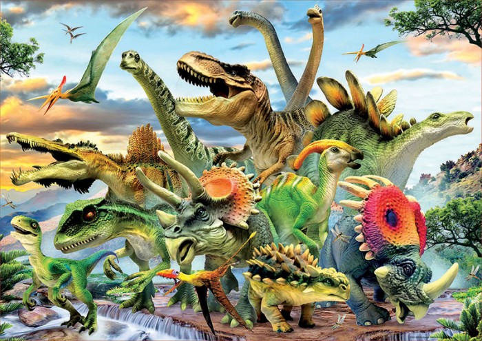 Купить Пазлы, Educa Пазл Динозавры 500 деталей