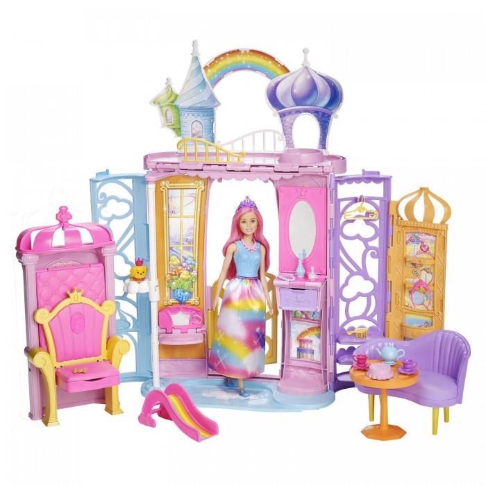 

Barbie Переносной радужный дворец и кукла, Переносной радужный дворец и кукла