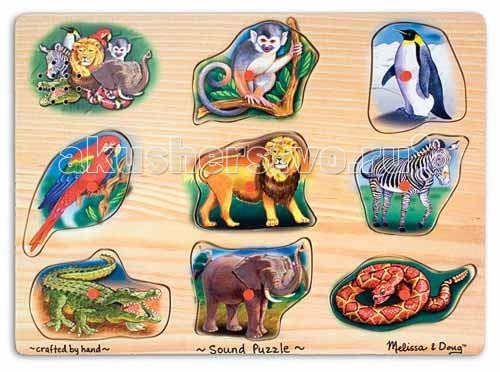 

Melissa & Doug Звуковые пазлы животные, Звуковые пазлы животные