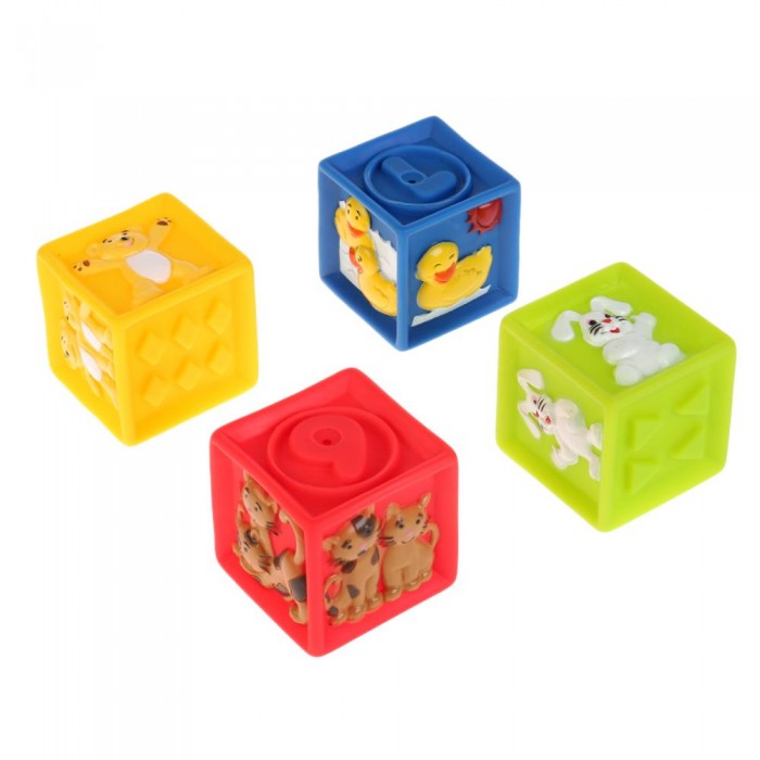 фото Играем вместе игрушки для купания кубики с животными