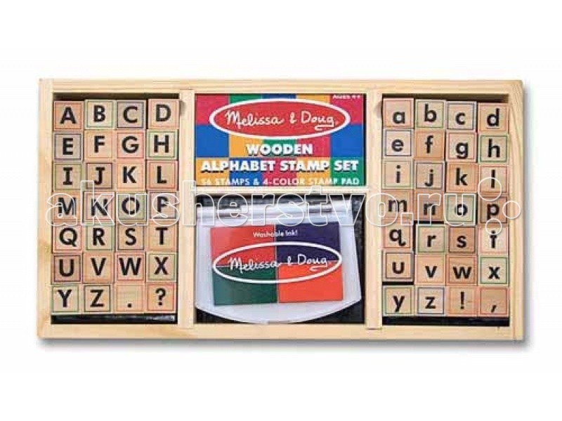 

Melissa & Doug Набор печатей - алфавит, Набор печатей - алфавит