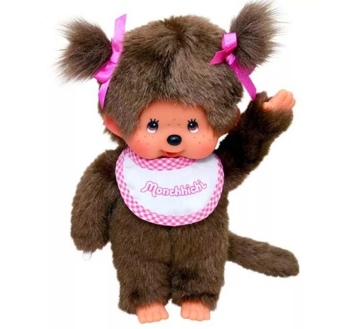 фото Мягкая игрушка Monchhichi Девочка в слюнявчике 20 см