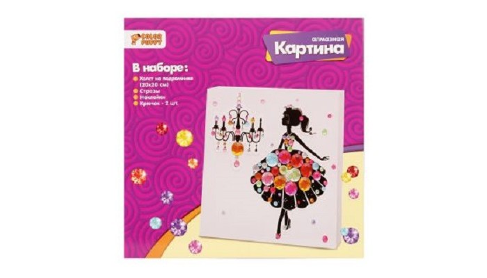 

Color Puppy Алмазная картина Принцесса на балу 20x20 см, Алмазная картина Принцесса на балу 20x20 см