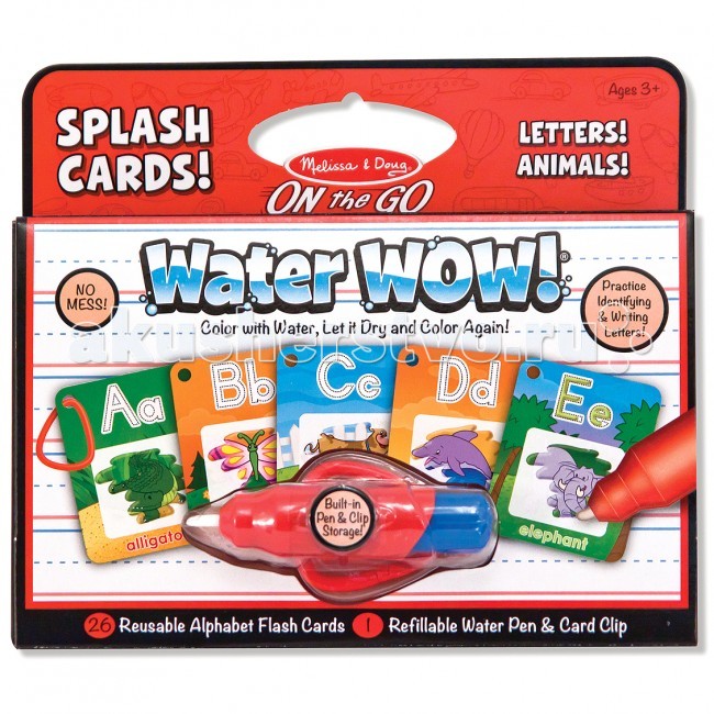 Раскраски Melissa & Doug Творчество Раскрась водой карточки Алфавит