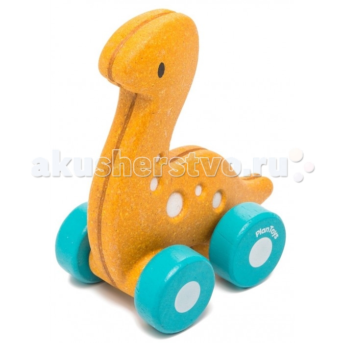Каталка-игрушка Plan Toys Деревянный динозаврик на колесиках 5689