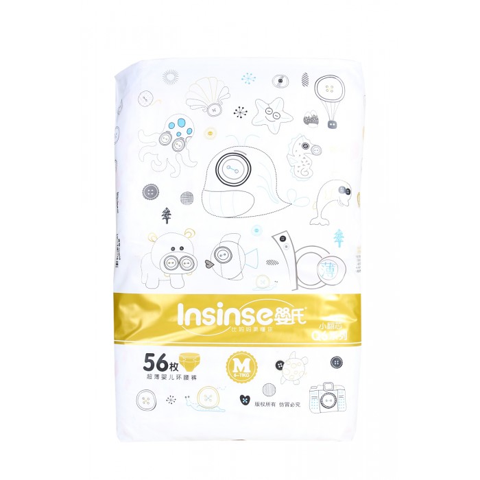 Insinse Подгузники Q6 М (6-9 кг) 56 шт. супертонкие