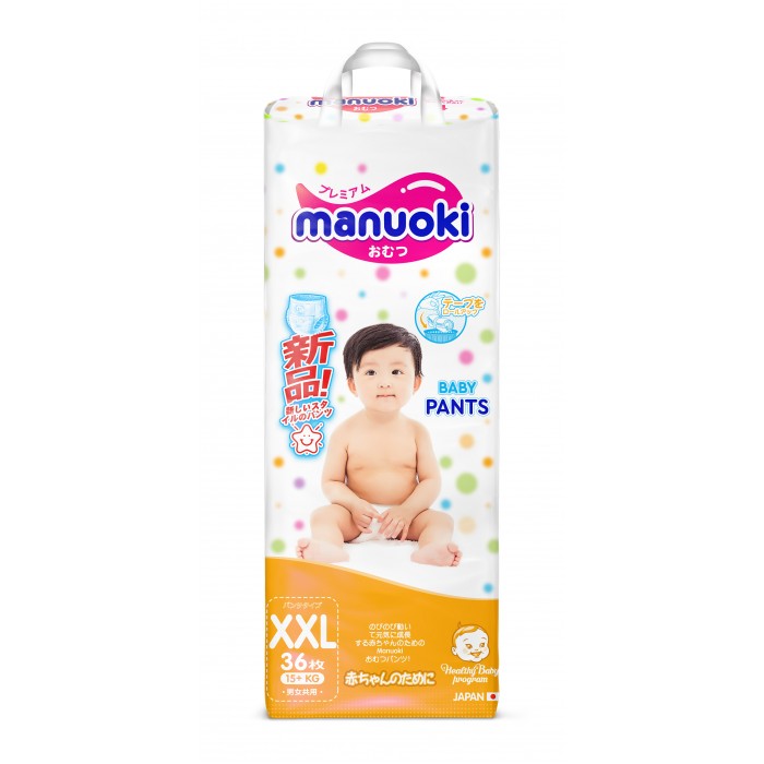 Manuoki Подгузники-трусики XXL (15+ кг) 36 шт.