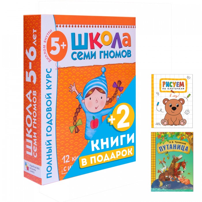 фото Школа 7 гномов Полный годовой курс 5-6 лет и 2 книги внутри