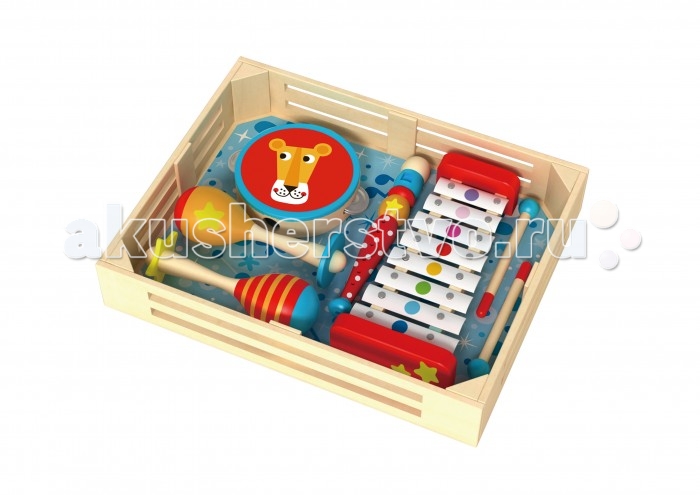 Деревянные игрушки Tooky Toy Набор музыкальных инструментов TKH003