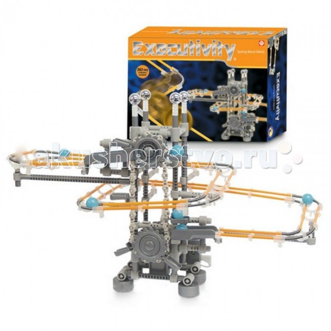 Конструктор Executivity Spring Bend Mini 262 деталиSpring Bend Mini 262 детали Конструктор Executivity Spring Bend Mini 262 деталиSpring Bend Mini 262 деталиКонструктор Executivity Spring Bend Mini 262 детали - отличная игрушка нового поколения для всех возрастов, который позволяют собрать удивительную динамическую конструкцию, заставляющую несколько шариков двигаться без остановки. В состав конструкции - входит лебедка, поднимающая шарики вверх, и рельсы, по которым шарики скатываются вниз. Рельсы можно соединять как угодно, отклоняясь от инструкции и создавая собственную индивидуальную модель. Строя такие американские горки, они развивают пространственное восприятие, учатся логически мыслить, знакомятся с законами физики и основами моделизма. В наборе: 262 детали, включая 6 шариков размер собранной конструкции: 27 х 27 см размер деталей: от 1.5 см до 16 см диаметр шариков: 1.5 см размер коробки: 23 х 8 х 23 см Конструктор работает от 2-х батареек АА.<br>