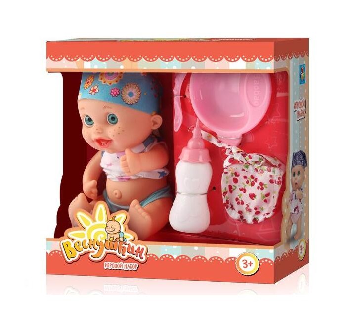 

1 Toy Пупс Веснушкин с аксессуарами 20 см Т10574, Пупс Веснушкин с аксессуарами 20 см Т10574