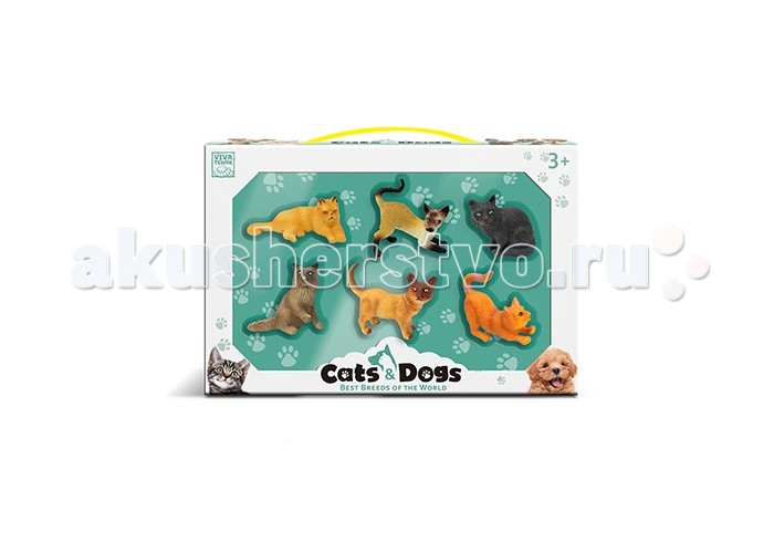 фото Viva terra коллекция фигурок cats&dogs кошки 6 шт.