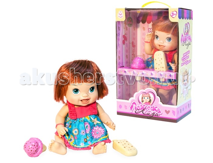

1 Toy Кукла с мороженым Лакомка Лиза с каре 36 см, Кукла с мороженым Лакомка Лиза с каре 36 см