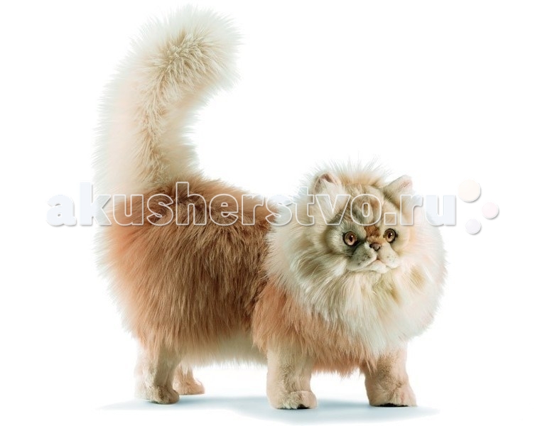 фото Мягкая игрушка Hansa Персидский кот Табби рыже-белый 70 см