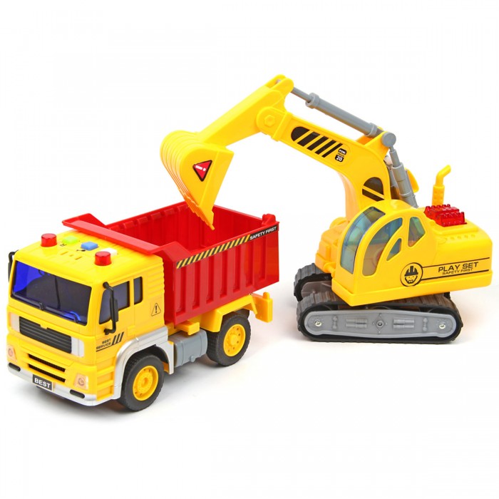 

Drift Спецтехника Construction Truck 1:20 со звуком и светом фрикционный, Спецтехника Construction Truck 1:20 со звуком и светом фрикционный