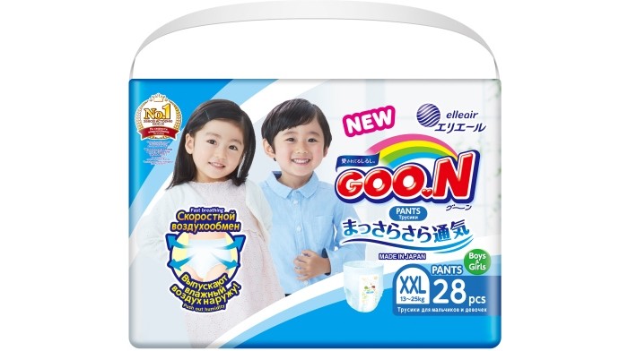 

GooN Подгузники-трусики (13-25 кг) Унисекс 28 шт., Подгузники-трусики (13-25 кг) Унисекс 28 шт.