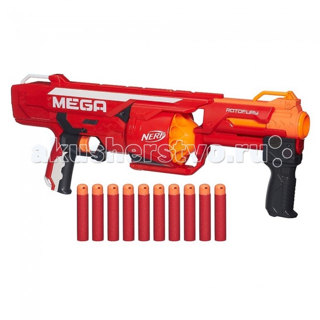 Nerf Hasbro Бластер Мега БерсеркерHasbro Бластер Мега Берсеркер Nerf Hasbro Бластер Мега БерсеркерHasbro Бластер Мега БерсеркерДетский бластер NERF - Мега Берсеркер Hasbro B1269H Этот бластер представляет из себя детское оружие нового поколения, ведь еще ни один из Нерфов не стрелял так быстро и на такое дальнее расстояние. Достаточно лишь зарядить барабан всеми орудиями для стрельбы и, стоит лишь нажать на спусковой крючок, как фантастический бластер снова готов к бою. Вмести с друзьями можно устроить интересное увлекательное развлечение – нерфинг, и вести прицельный огонь по противнику, развивая при этом глазомер и точность стрельбы. Особенности: В комплекте вместе с бластером предусмотрены 10 стрел и инструкция. Дальность полета стрелы – 23 метров. После каждого выстрела необходимо нажимать спусковой крючок. Обойма оружия позволяет играть долгое время без перезарядки. Стрелы для бластера вылетают из дула с характерным свистящим звуком. Набор изготовлен из высококачественного пластика, нетоксичного и безопасного для детского здоровья.<br>
