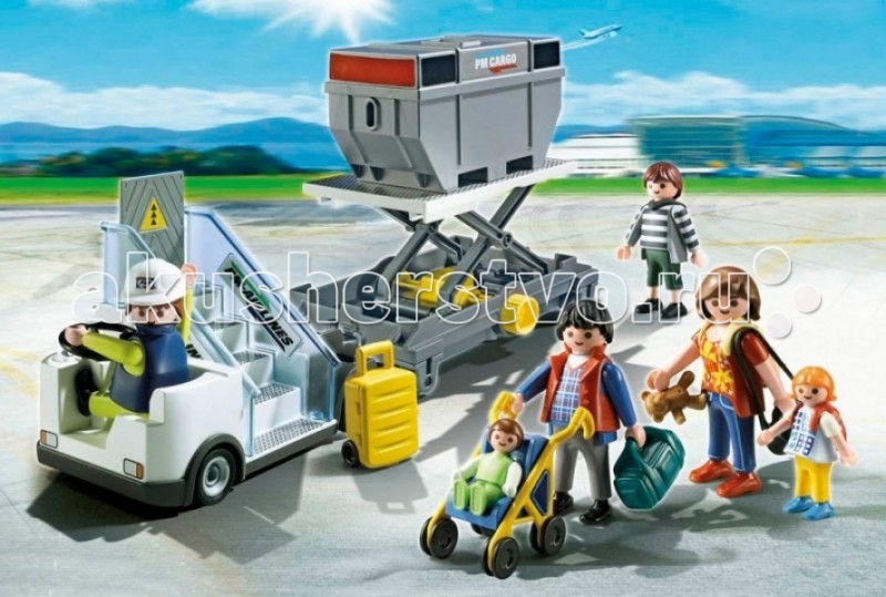 

Конструктор Playmobil Самолет Авиапогрузчик с грузом и пассажиры